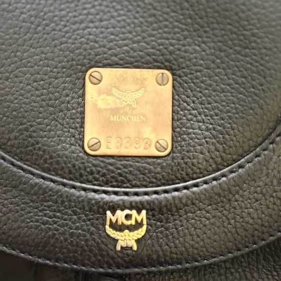 MCM Black and Gold Backpack - Picture 3 of 9
